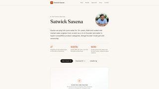 Screenshot of satwicksaxena.com