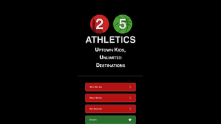 Screenshot of twofiveathletics.org