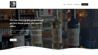 Screenshot of brunospizzabargrill.com
