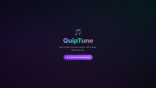 Screenshot of quiptune.com