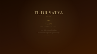 Screenshot of tldrsatya.com