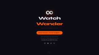Screenshot of watchorwander.com