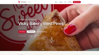 Screenshot of vickybakerywestpines.com