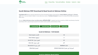 Thumbnail of surahrahmanpdfs.com