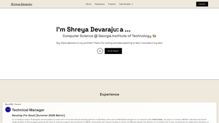 Thumbnail of shreyadevaraju.com