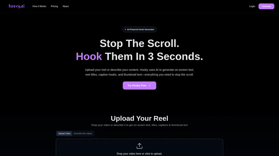 Screenshot of hookyai.app