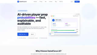 Screenshot of gamefocusai.com