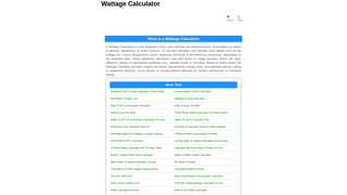 Thumbnail of watt-calculator.com