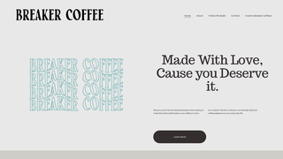 Screenshot of breakercoffee.com
