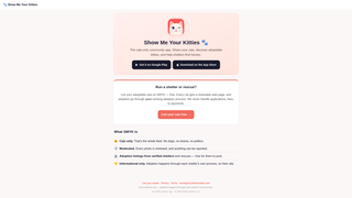 Screenshot of showmeyourkitties.app