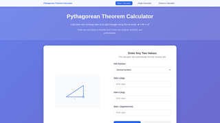 Thumbnail of pythagoreantheoremcalculator.org