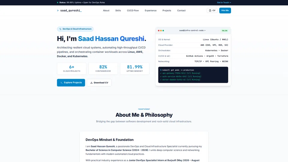 Screenshot of saadsystems.me