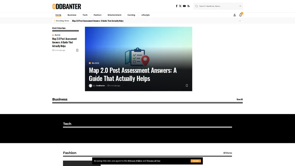 Screenshot of oddbanter.com