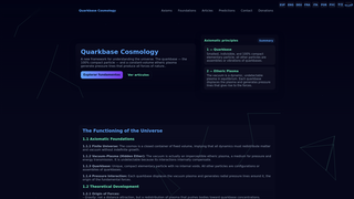 Thumbnail of quarkbase-cosmology.com