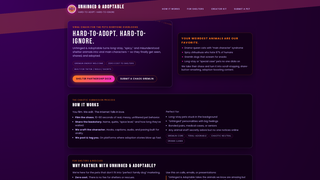 Screenshot of unhingedandadoptable.com