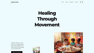 Screenshot of joyflowkids.org