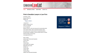 Thumbnail of canadainlawlist.com