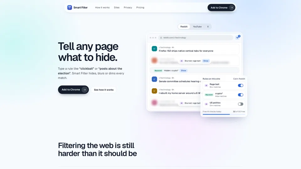 Screenshot of smartfilter.net