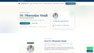 Screenshot of drdhananjayskinclinic.com