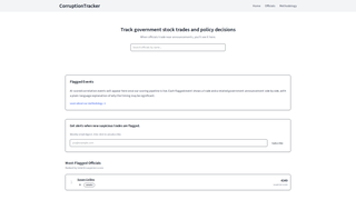 Screenshot of corruptiontracker.io