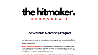 Thumbnail of hitmaker-mentorship.com