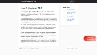 Thumbnail of loveandkindnesscrc.com