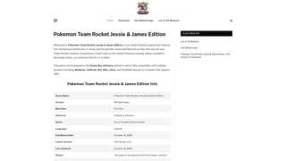 Thumbnail of pokemonjessiejamesedition.com