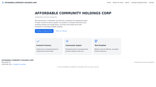 Thumbnail of affordablecommunityholdings.org