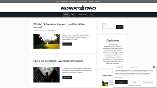 Thumbnail of presidenttopics.com