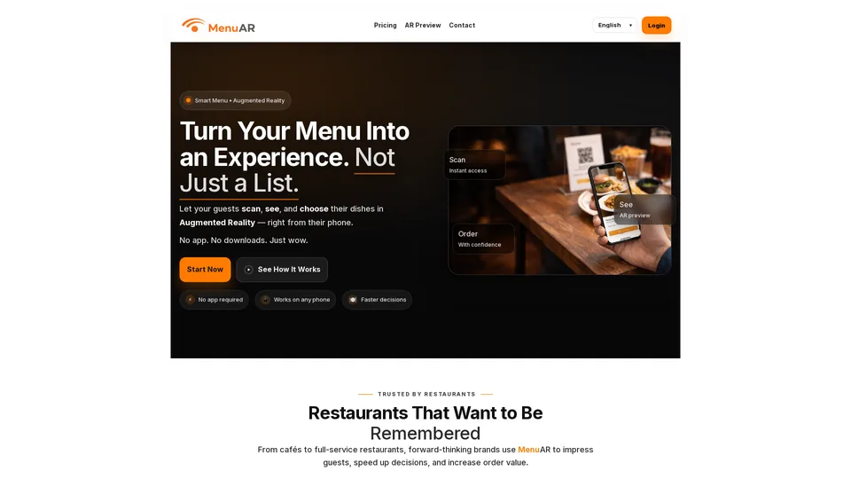 Screenshot of menuar.app