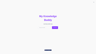 Thumbnail of myknowledgebuddy.com