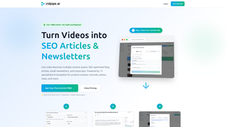 Screenshot of vidpipe.ai
