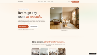 Screenshot of roomglowapp.com