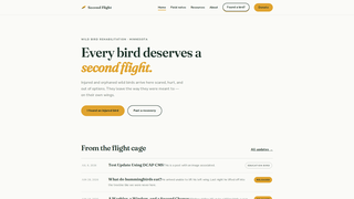 Screenshot of secondflight.org