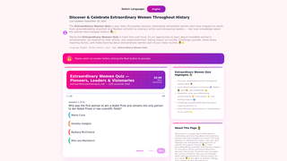 Thumbnail of extraordinarywomenquiz.net