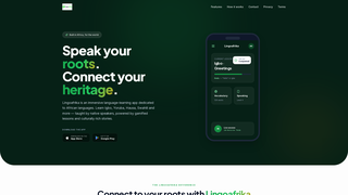 Screenshot of lingoafrika.com
