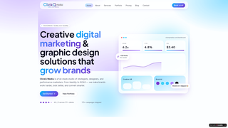 Screenshot of clickqmedia.com