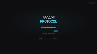 Screenshot of escapeprotocol.ai