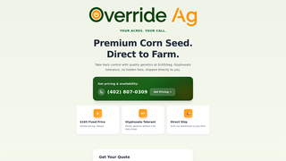 Thumbnail of overrideag.com