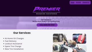 Screenshot of thepremierroadsideassistance.com
