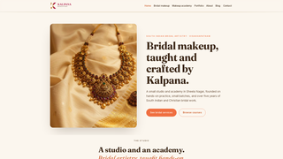 Screenshot of kalpanamakeovers.com