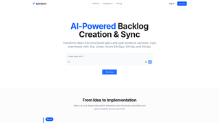 Screenshot of epicsync.app