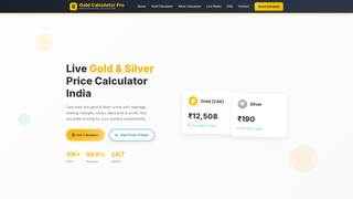 Thumbnail of goldcalculatorpro.com