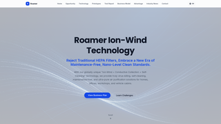 Screenshot of roamerair.com