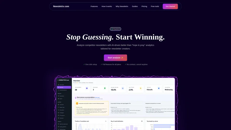 Screenshot of newsletrix.com