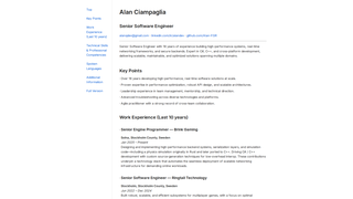 Thumbnail of alanresume.com