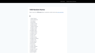 Thumbnail of 1000names.com