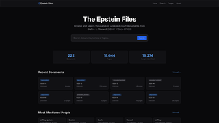 Screenshot of epsteinunsealed.com