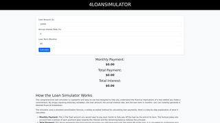 Thumbnail of 4loansimulator.com