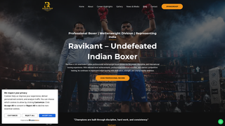 Screenshot of ravikantboxer.com